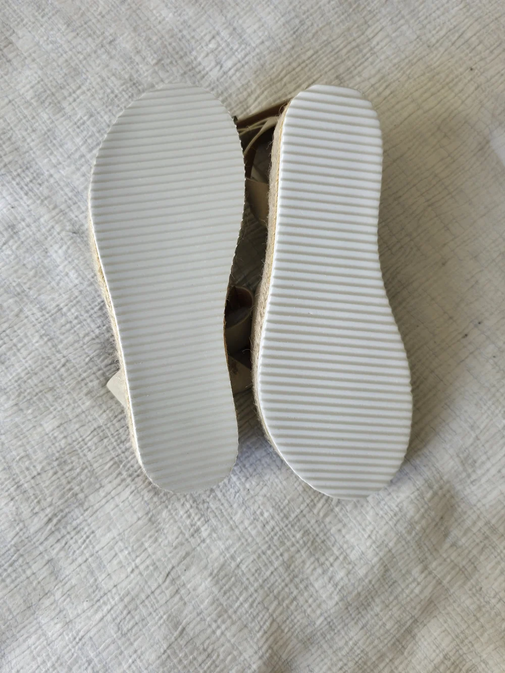 Beige Espadrille Wedge Sandals Women's Ankle Strap Boho Summer Beachy Resortwear